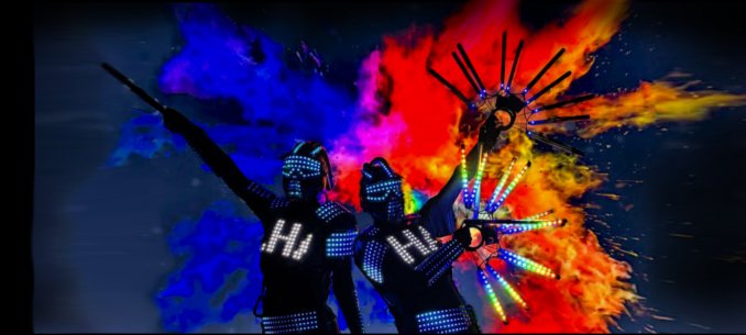 Пиксельное (световое) шоу Ханаби