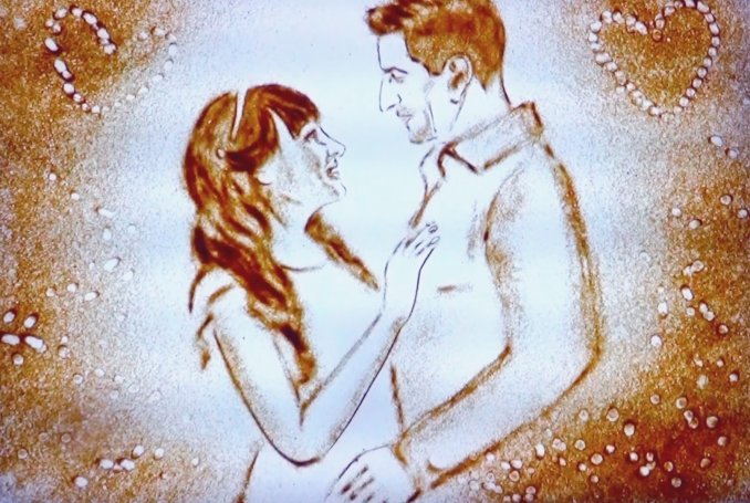 Песочное шоу на свадьбу