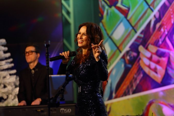 Певица Севда на съемках телепрограммы "Наше СE"