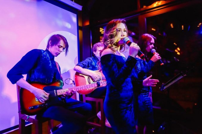 Выступление с кавер-группой Индиго