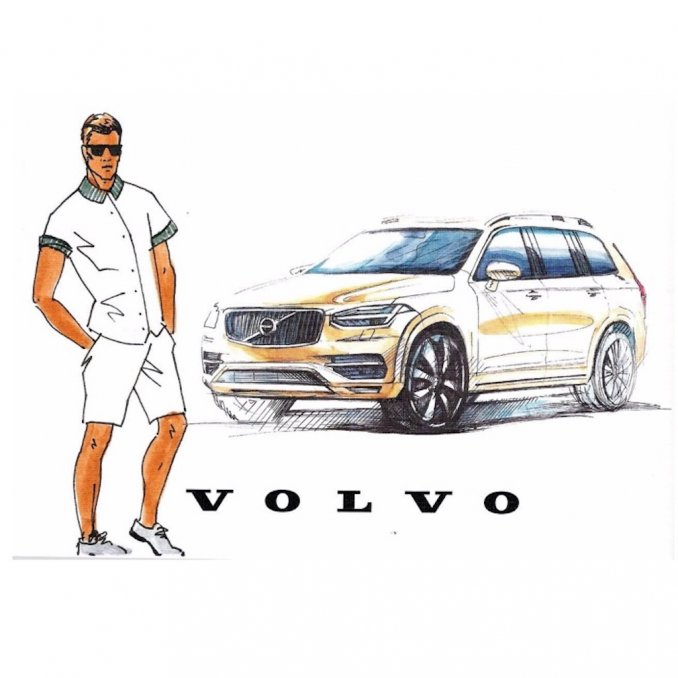 Художник на мероприятие для Volvo