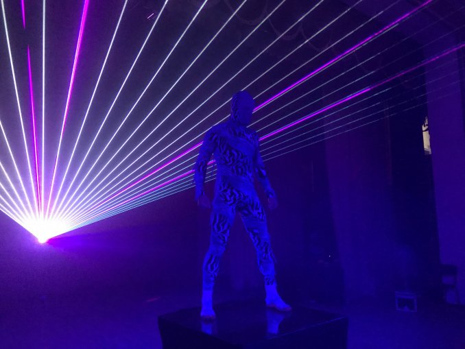 Laser man show Russia